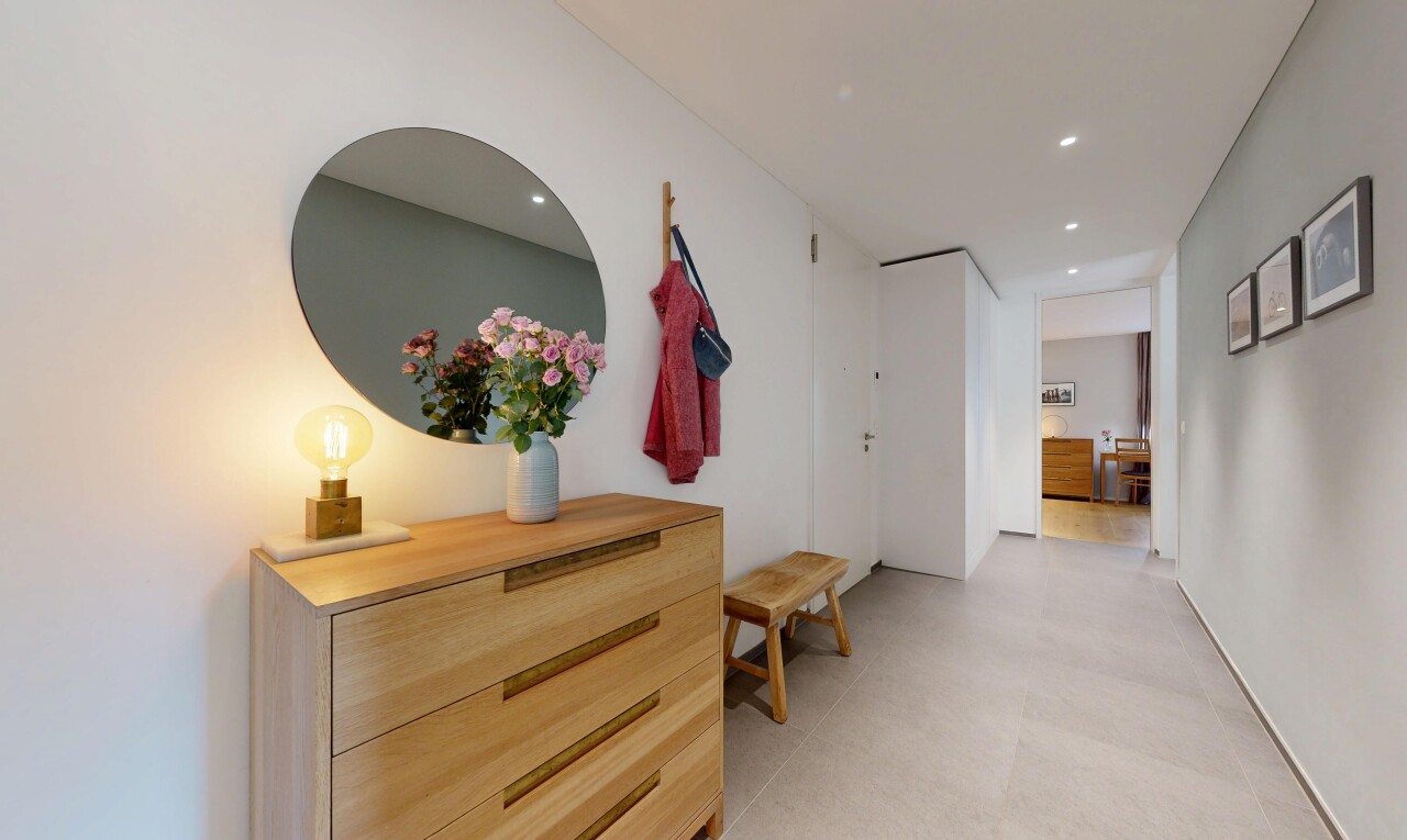 halle / korridor mit inside property, recessed lighting, einbauleuchten, drywall, und gipskartonwand