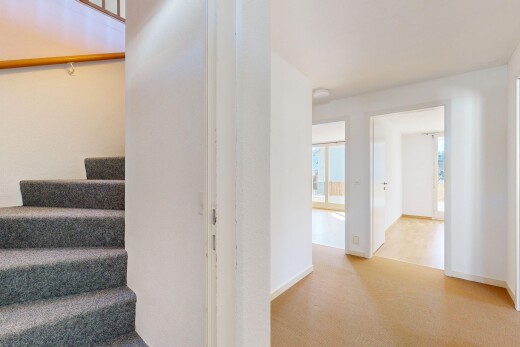 treppe mit gipskartonwand, drywall, inside property, teppich, und carpet