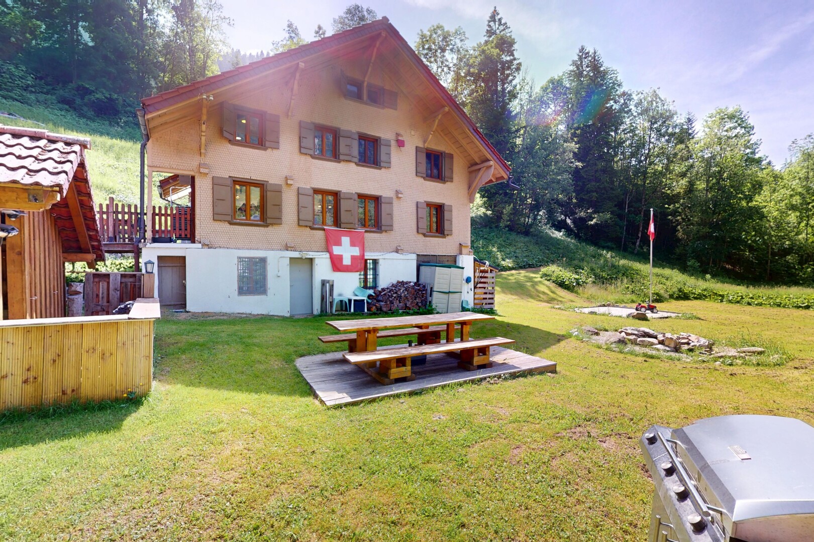 view of home with a lawn