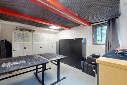 kitchen with concrete floors