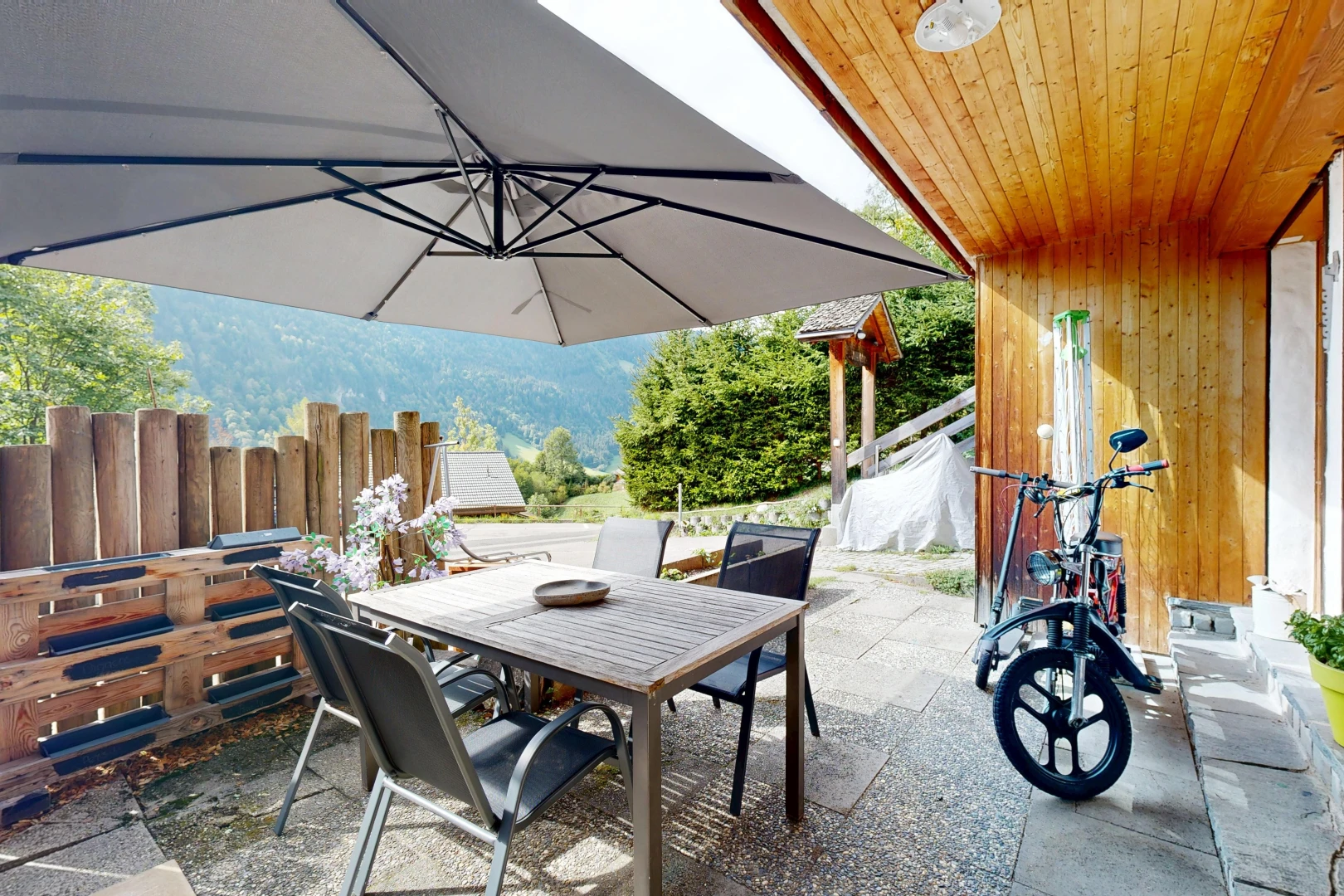 patio / terrace with a patio area and outdoor dining space