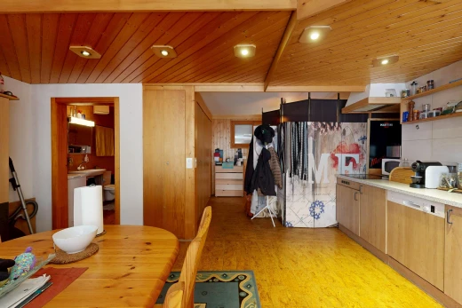 kitchen with light countertops, recessed lighting, open shelves, wood ceiling, and light wood-style floors