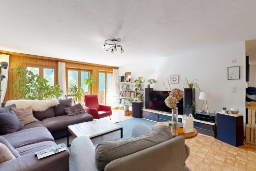 wohnzimmer mit gipskartonwand und drywall