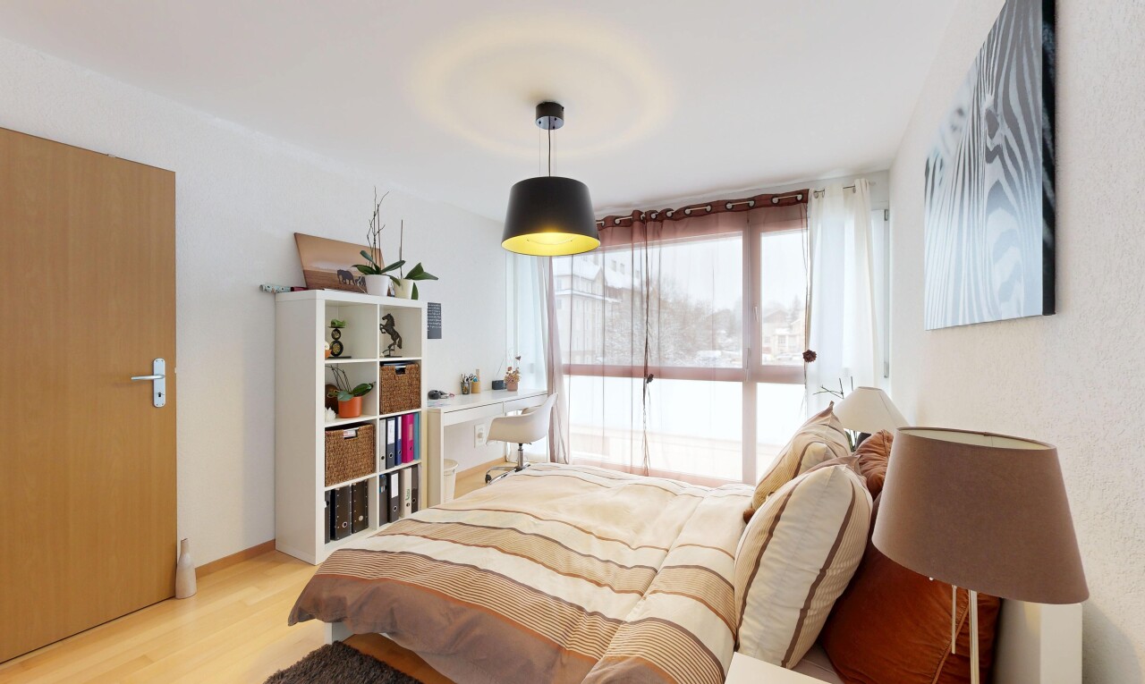 room with light wood-style floors