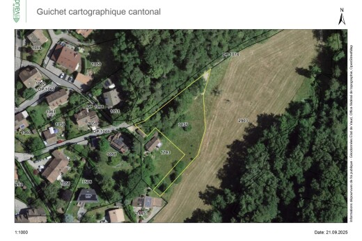 lage auf der karte mit property lines