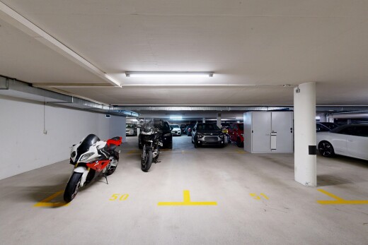 parken mit parkgarage und inside community