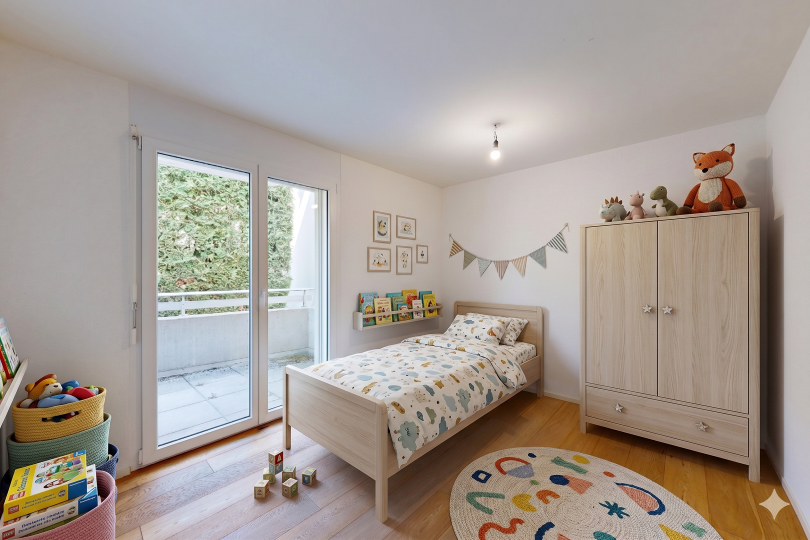 empty room with light wood-style flooring