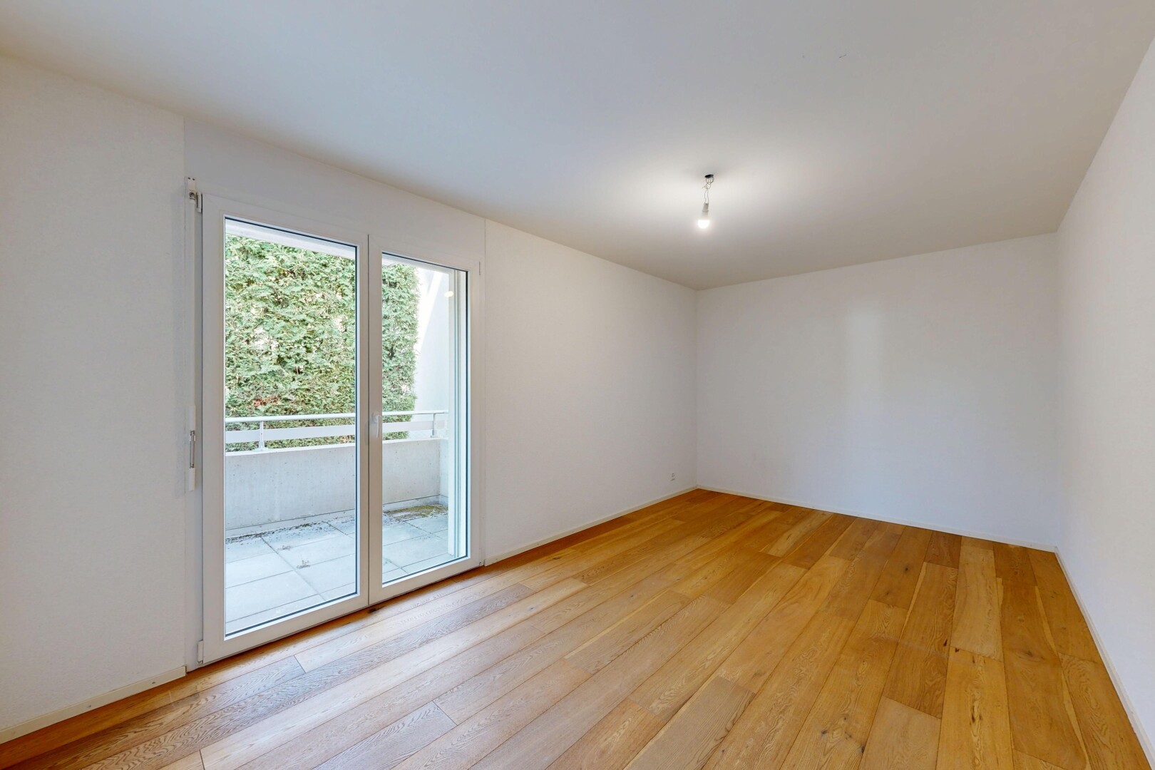 empty room with light wood-style flooring