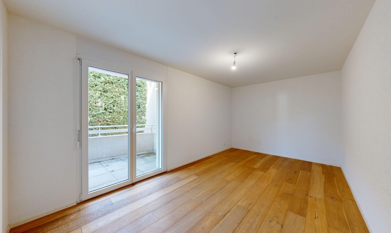 empty room with light wood-style flooring