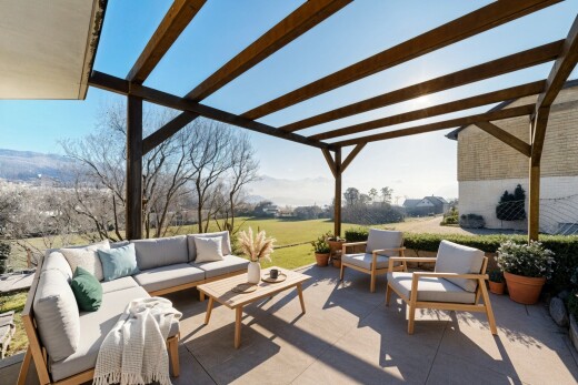 terrasse avec pergola, from property, day time, et terrasse