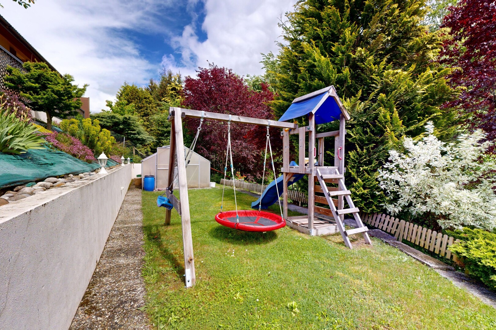 garden featuring a playground