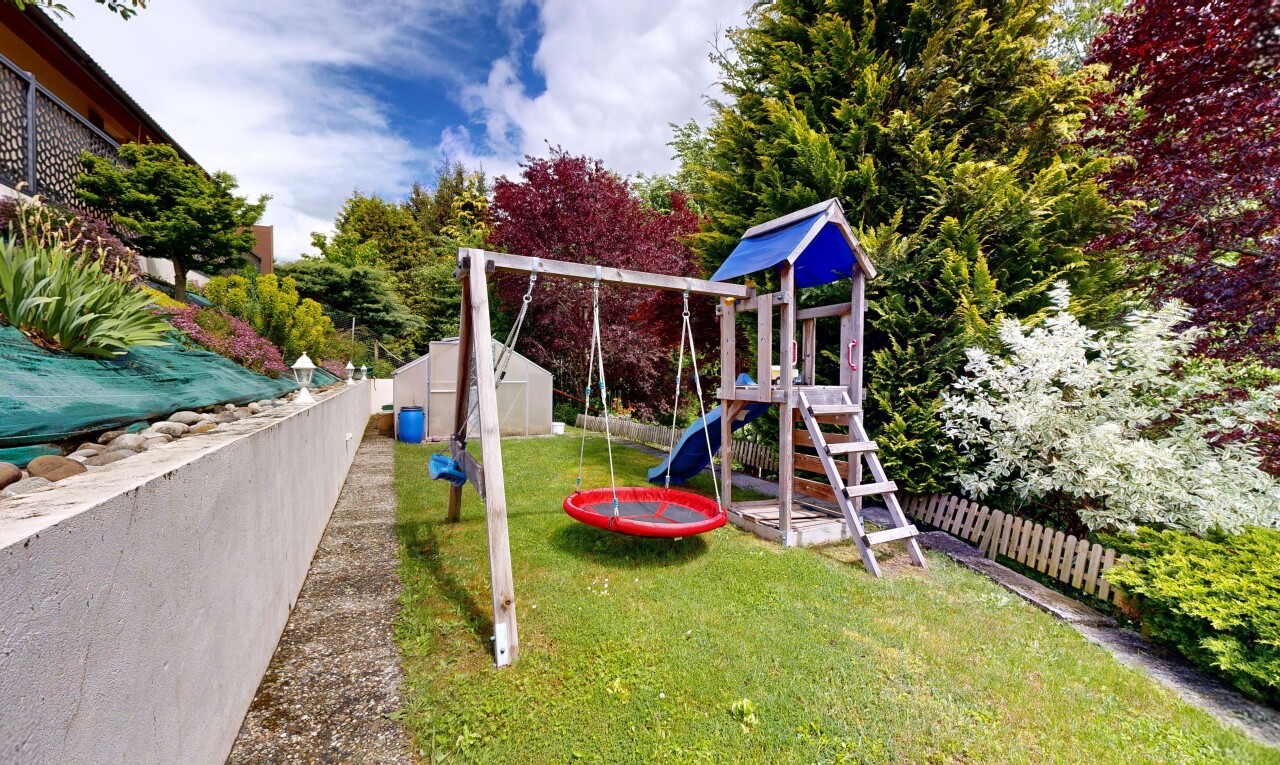 garden featuring a playground