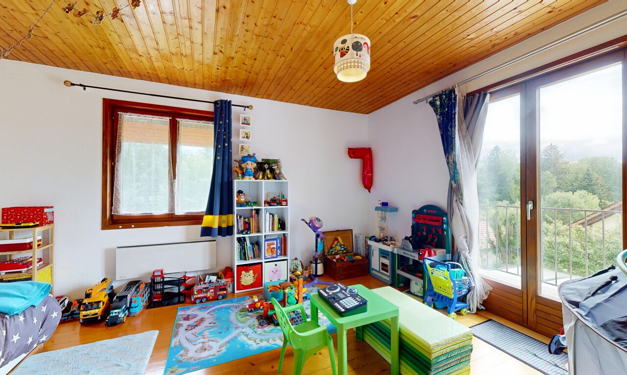 room / bedroom with light wood-style flooring, access to outside, and wooden ceiling