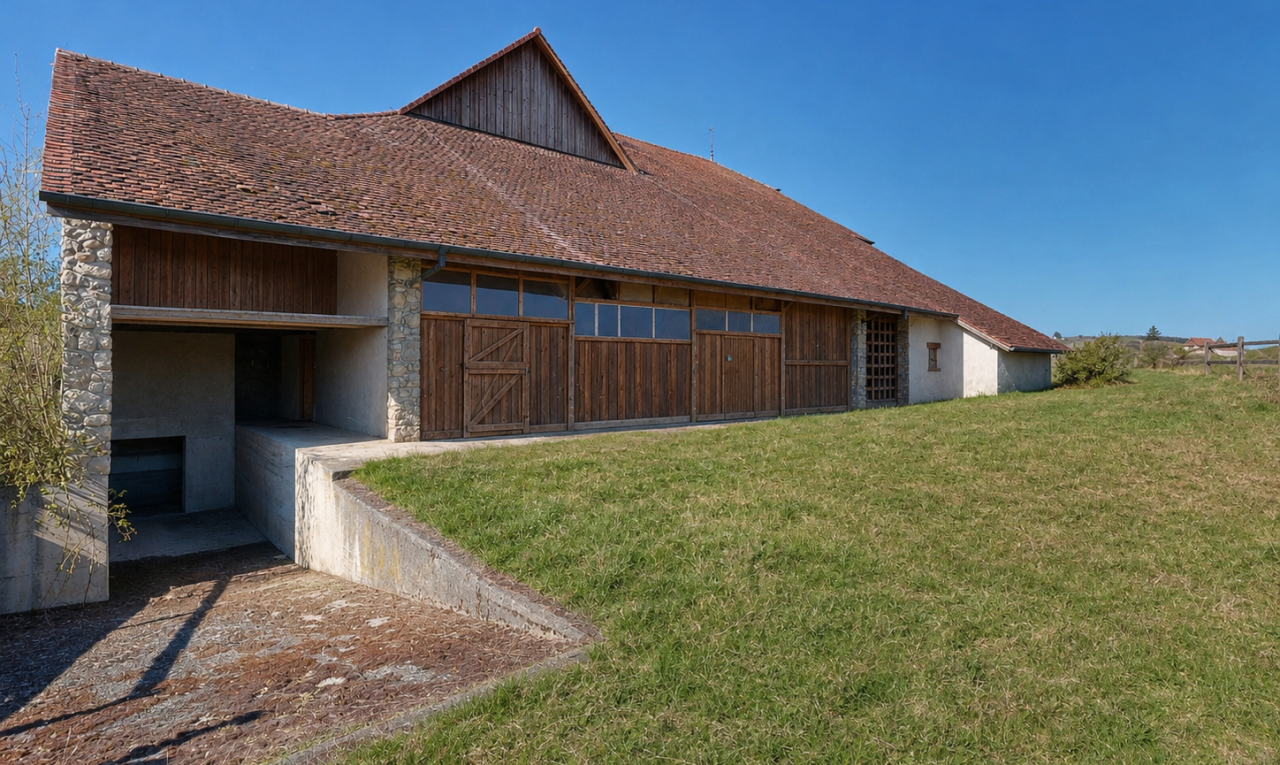 façade avec property visible, day time, et bardage vertical