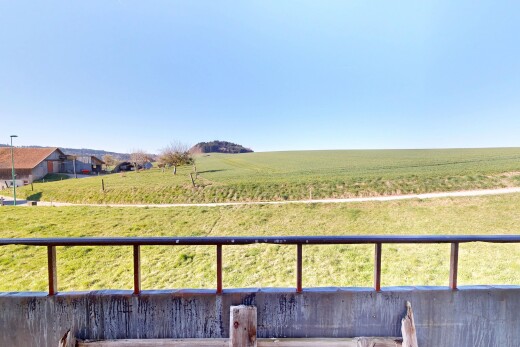 balcon avec vue rurale, rural view, day time, animal farm, et animal