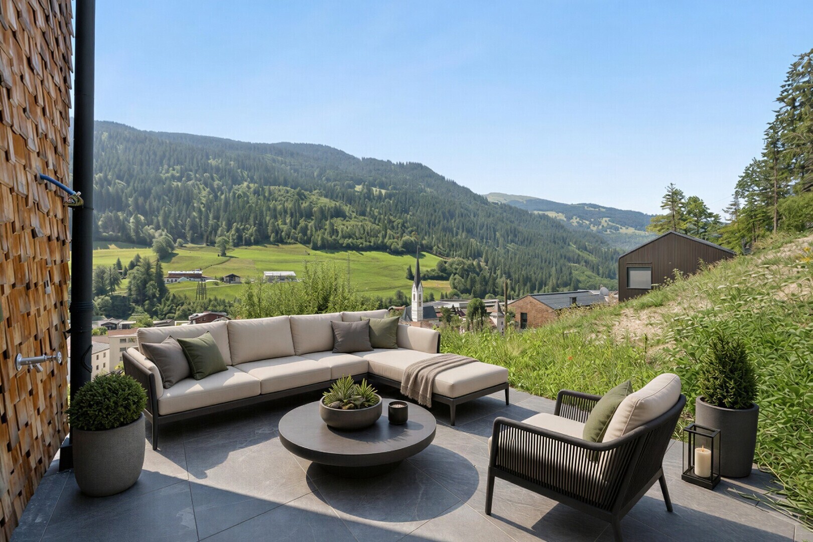 blick auf die berge mit view focus, waldblick, forest view, day time, und blick auf die berge