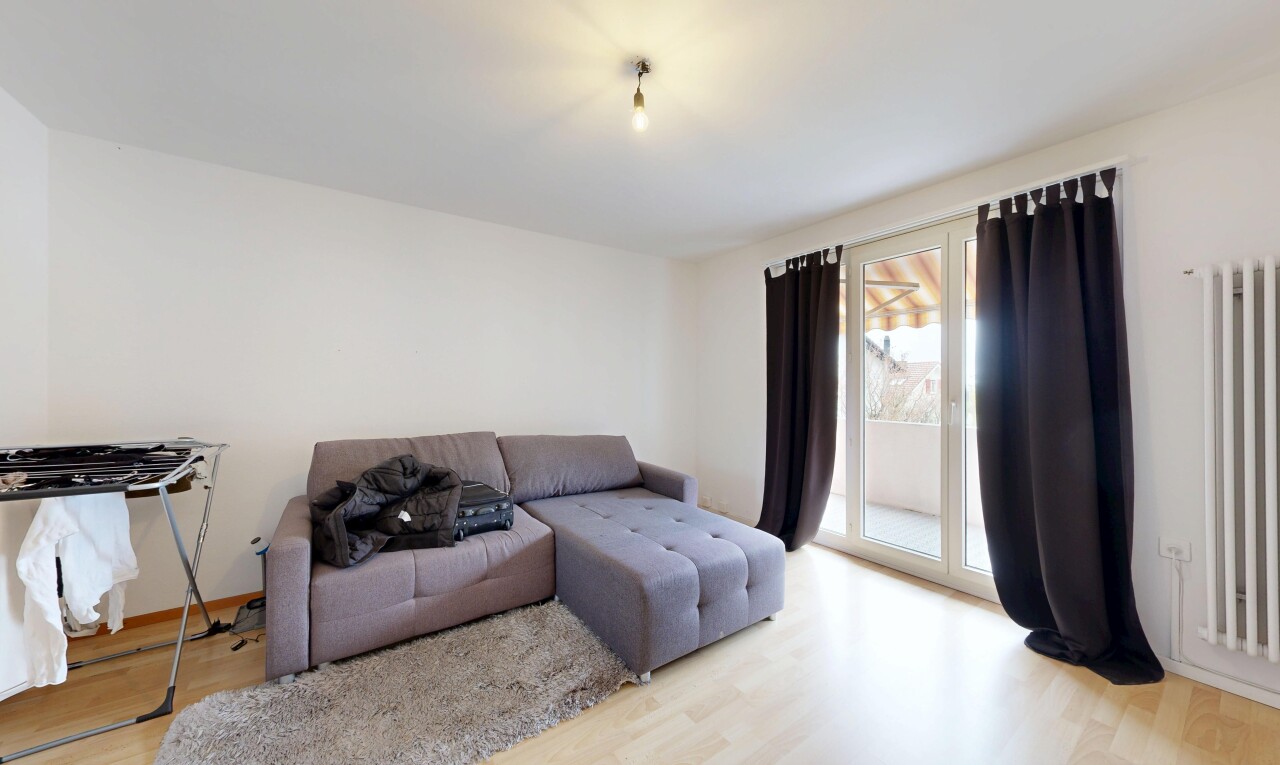 living area with light wood finished floors