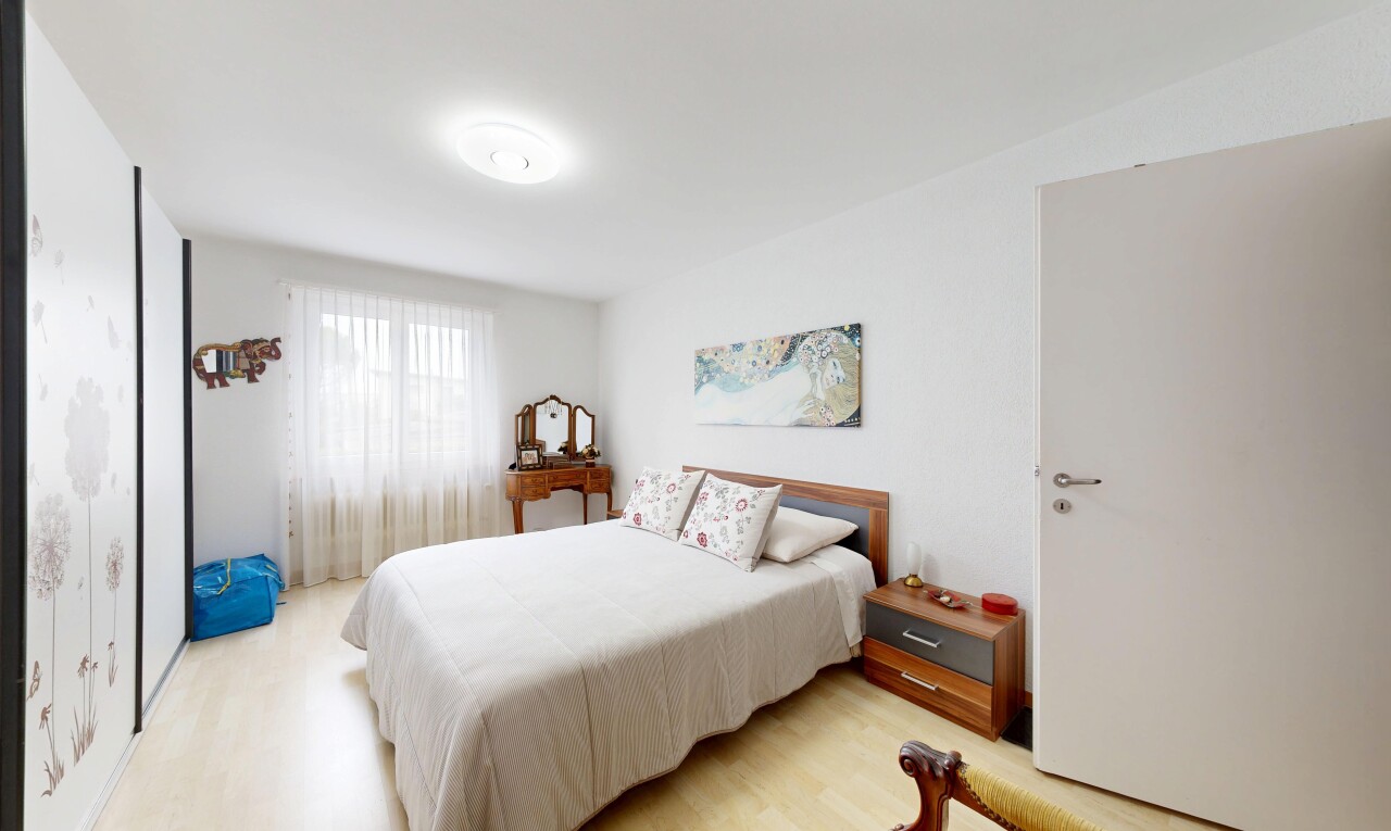 room / bedroom with light wood-type flooring