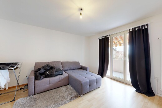 living area with light wood finished floors