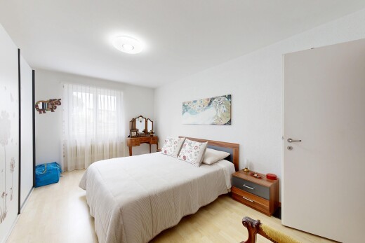 room / bedroom with light wood-type flooring