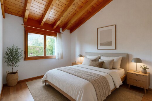 pièce vide avec inside property, wood ceiling, plafond en bois, drywall, et cloison sèche