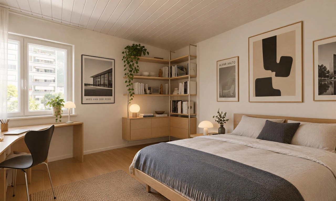 chambre avec inside property, wood finish floor, et sol en finition bois