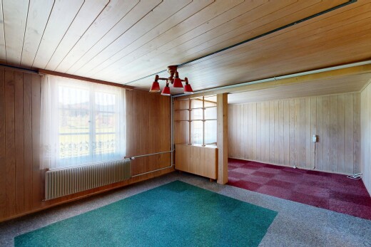 leerer raum mit natural light, natürliches licht, wood wall, holzwand, und kühler