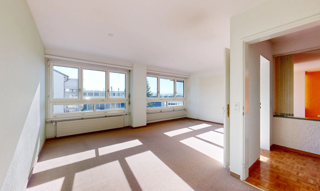 pièce vide avec carpet, moquette, radiateur, inside property, et lumière naturelle