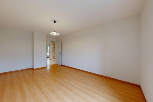 pièce vide avec sol en finition bois, wood finish floor, inside property, cloison sèche, et drywall
