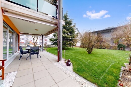 terrace with a patio and outdoor dining space