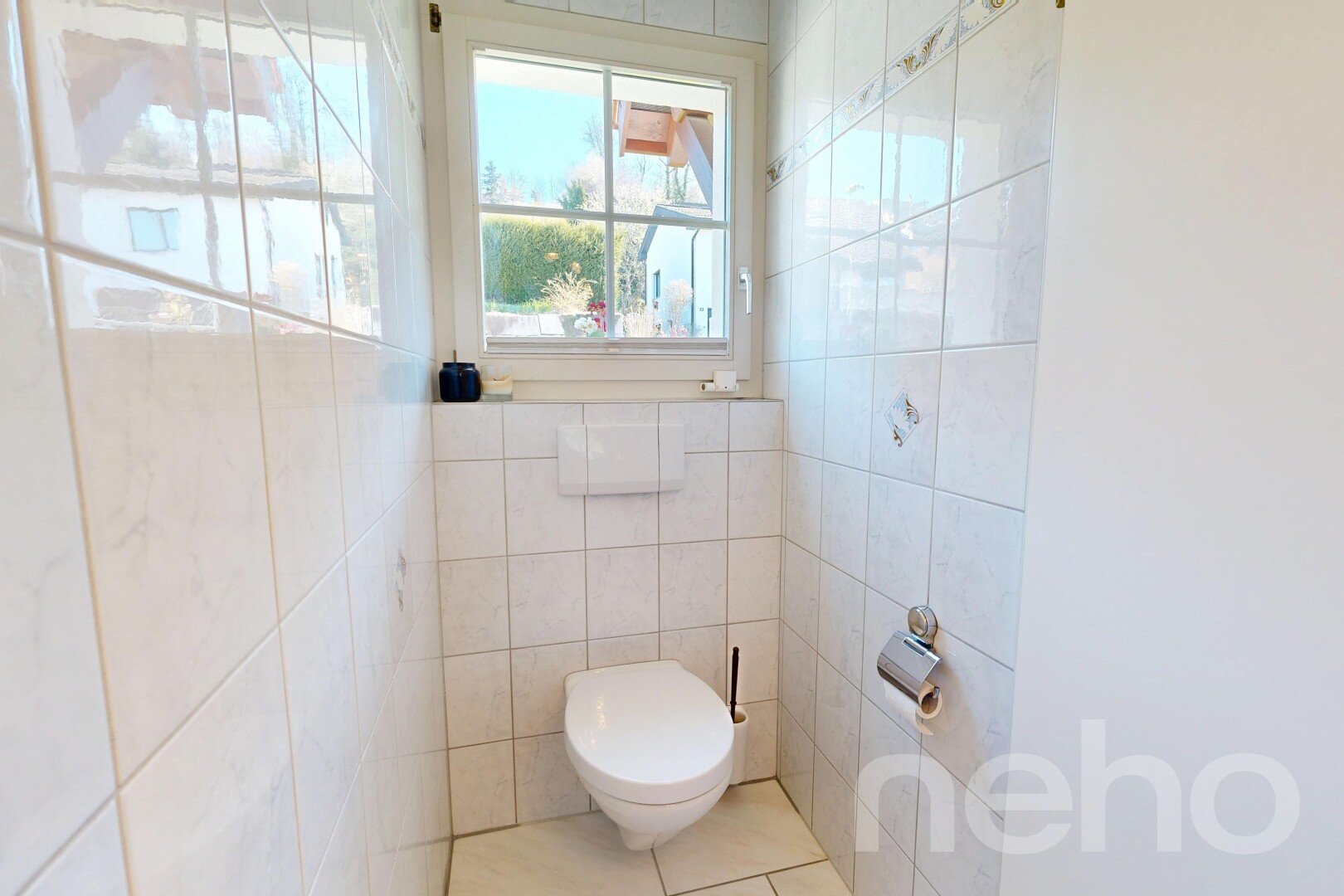 bathroom featuring tile walls and tile patterned flooring