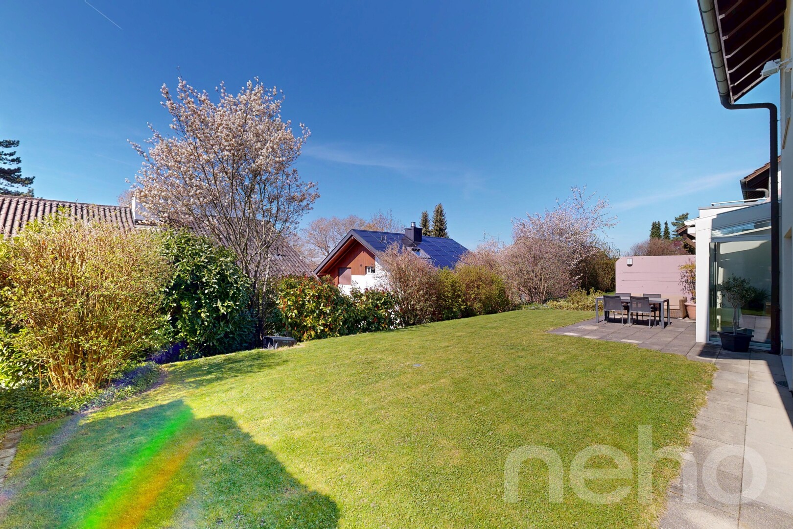 garden featuring a yard and a patio area