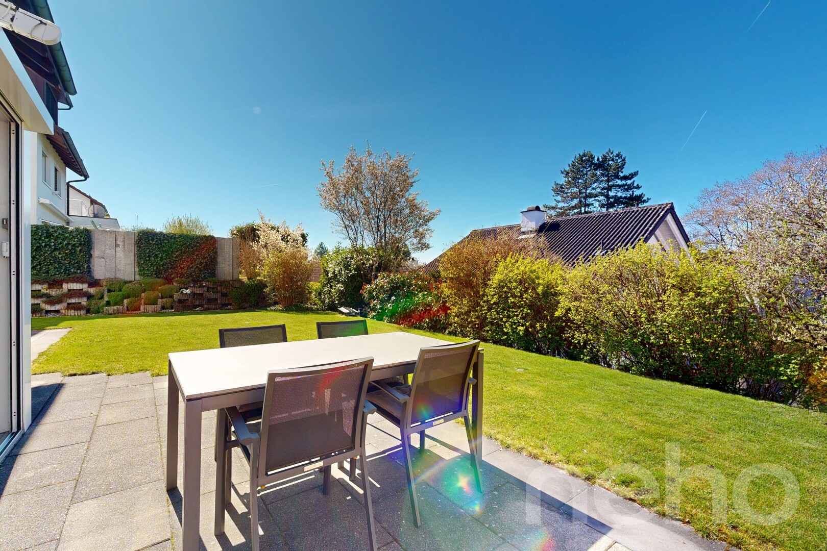 terrace with a patio and outdoor dining area