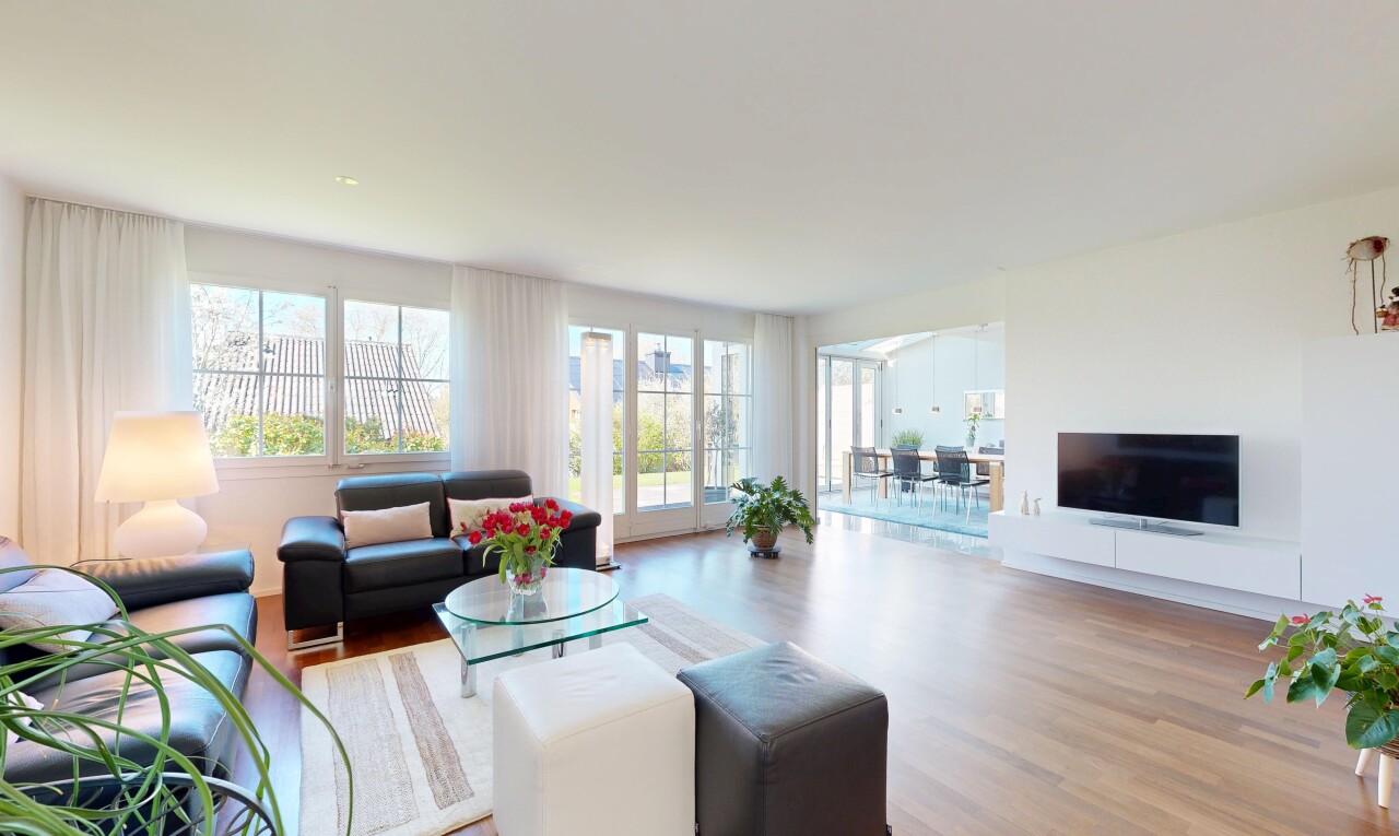 living room with light wood finished floors