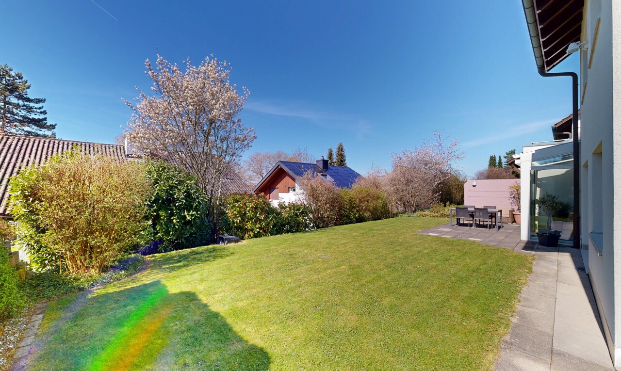 garden featuring a yard and a patio area