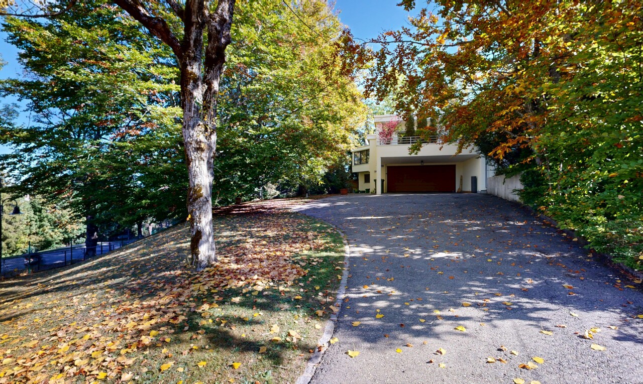 jardin avec property visible et day time