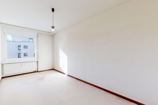 pièce vide avec lumière naturelle, natural light, cloison sèche, drywall, et moquette
