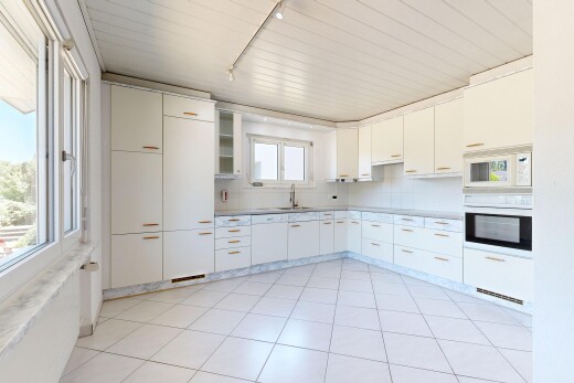 küche mit light floor, ofen, deckenbeleuchtung, track lighting, und küchenrückwand beim herd