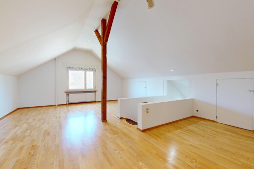 leerer raum mit natürliches licht, natural light, zusätzliches zimmer, niedrige decke, und low ceiling