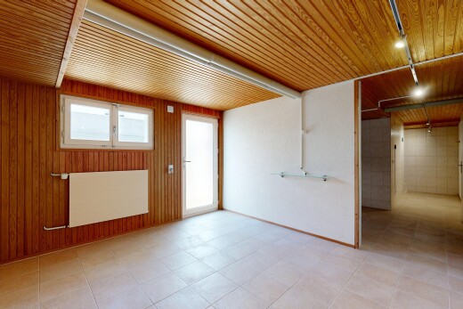 leerer raum mit holzdecke, wood ceiling, natürliches licht, natural light, und inside property