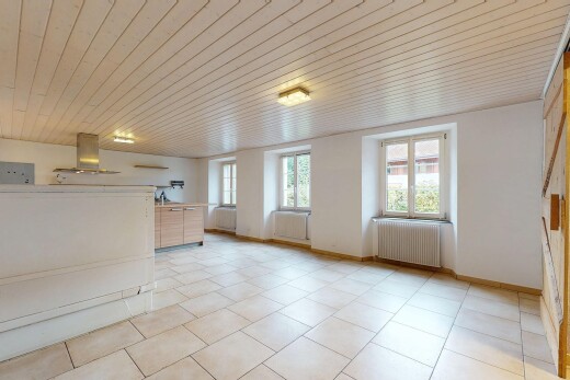 salon avec baseboards wall, plinthes murales, drywall, cloison sèche, et radiateur