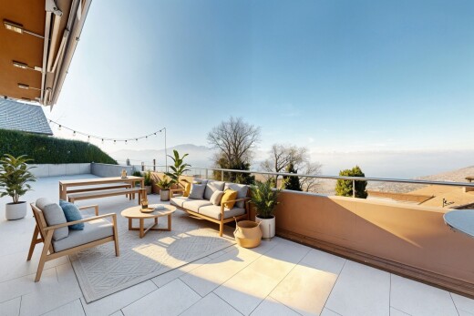 terrace with a patio area and outdoor lounge area