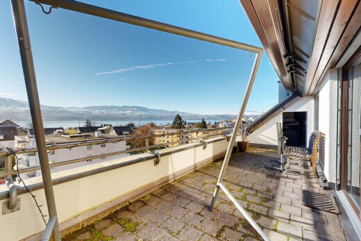 terrasse mit blick auf die berge, mountain view, day time, from property, und terrasse