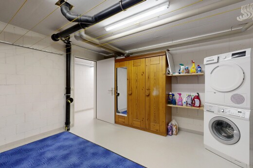 wäschekammer mit inside property, waschturm, concrete block wall, betonblockwand, und wäscherei