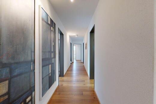 halle / korridor mit holzfußboden, wood finish floor, inside property, sockelleisten, und baseboards wall