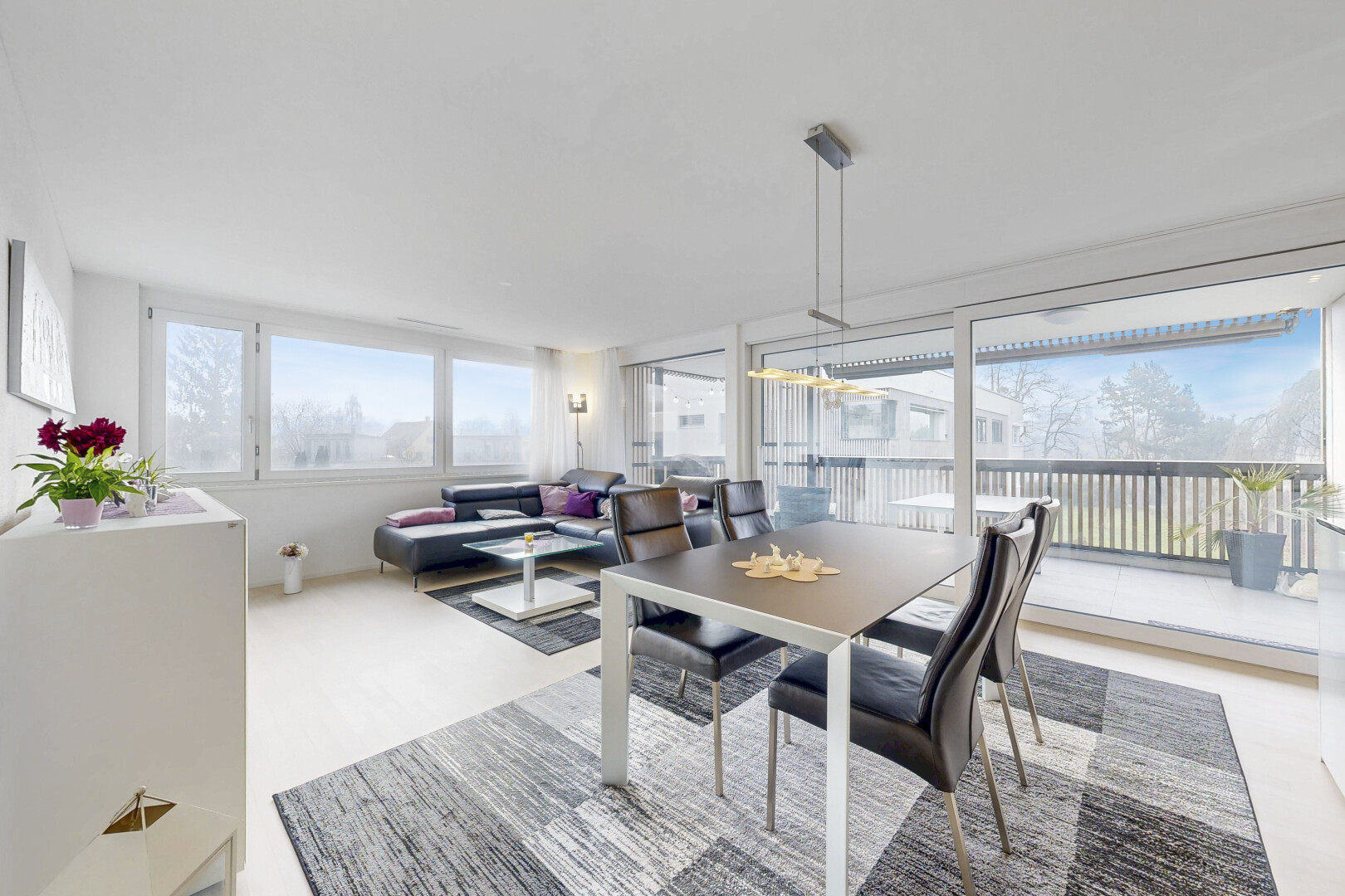 view of living / dining area
