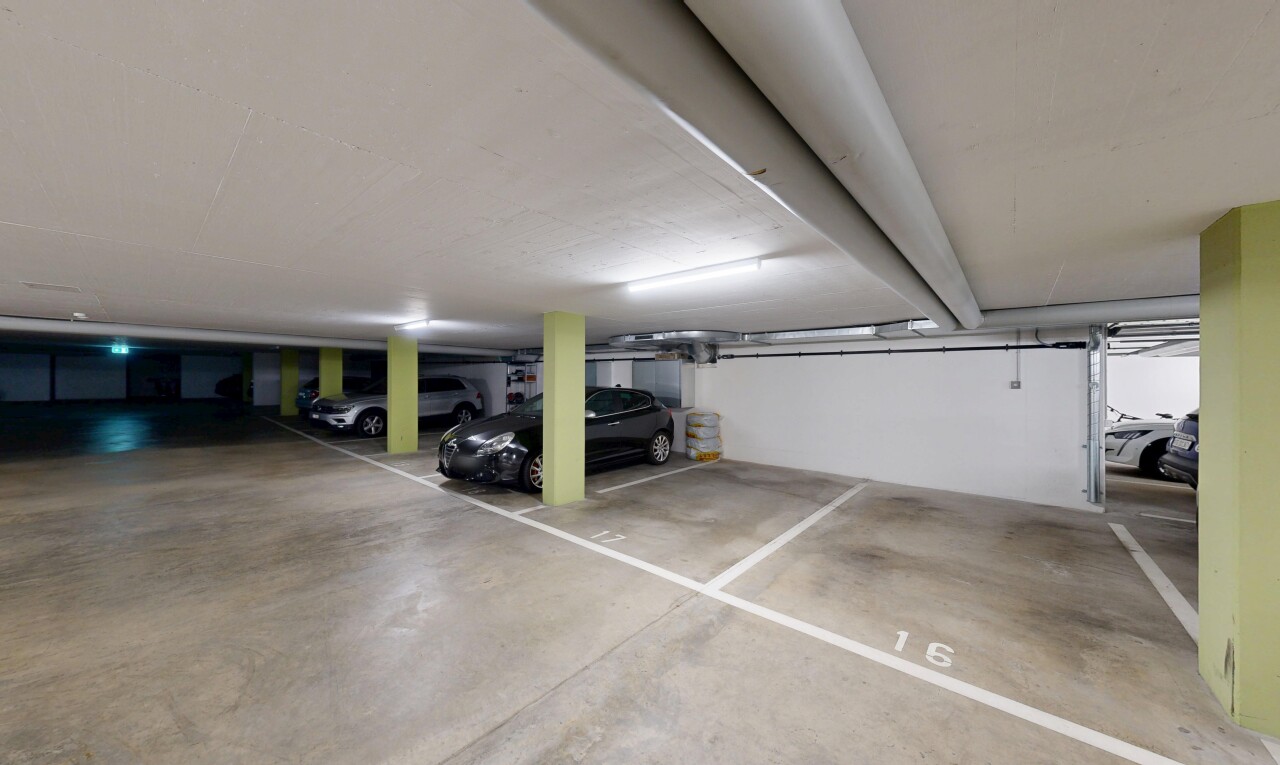 view of parking garage