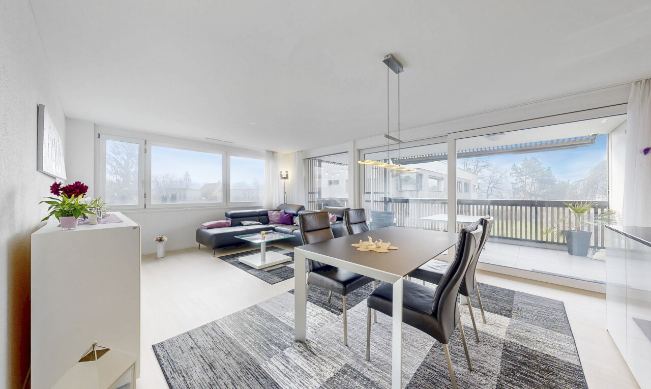 view of living / dining area