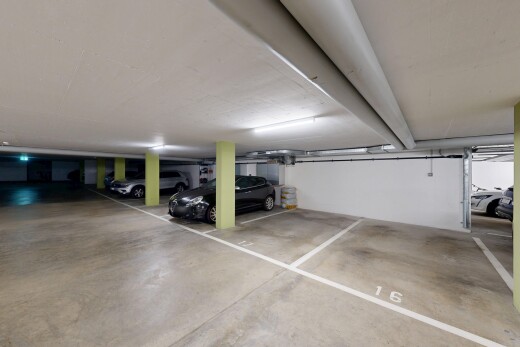 view of parking garage