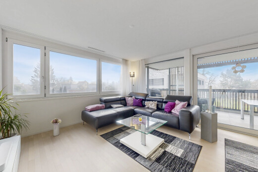 living room with light wood-type flooring